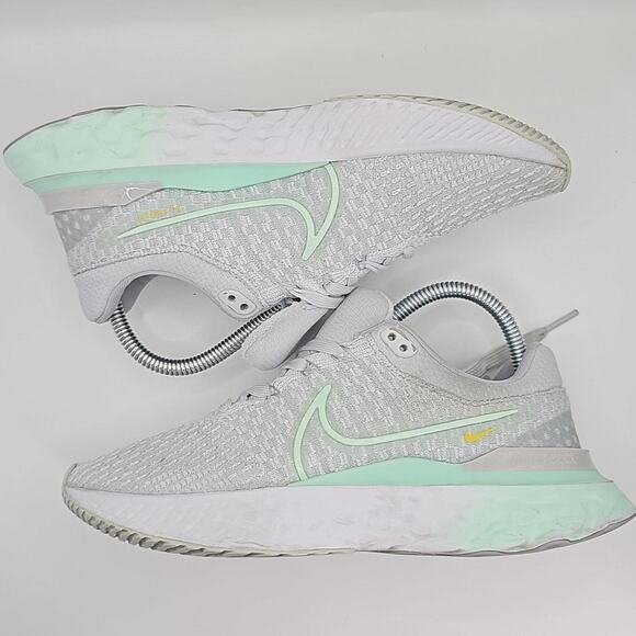 Nike React Infinity Run Flyknit 3 Platinum Mint Foam Womens 8 Running Shoes - Picture 6 of 8